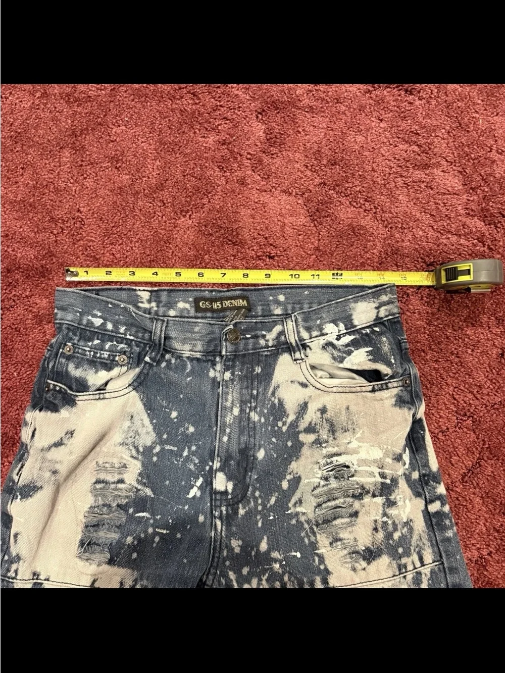 Bleached Distressed Women's Denim Shorts - Blue